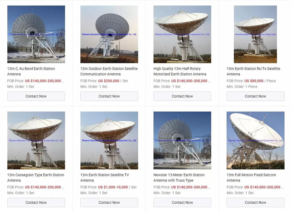 13m Earth Station Antenna for Sale (launched in 2022) - Newstar